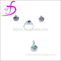 925 silver cubic zirconia jewelry set Chinese factory wholesale